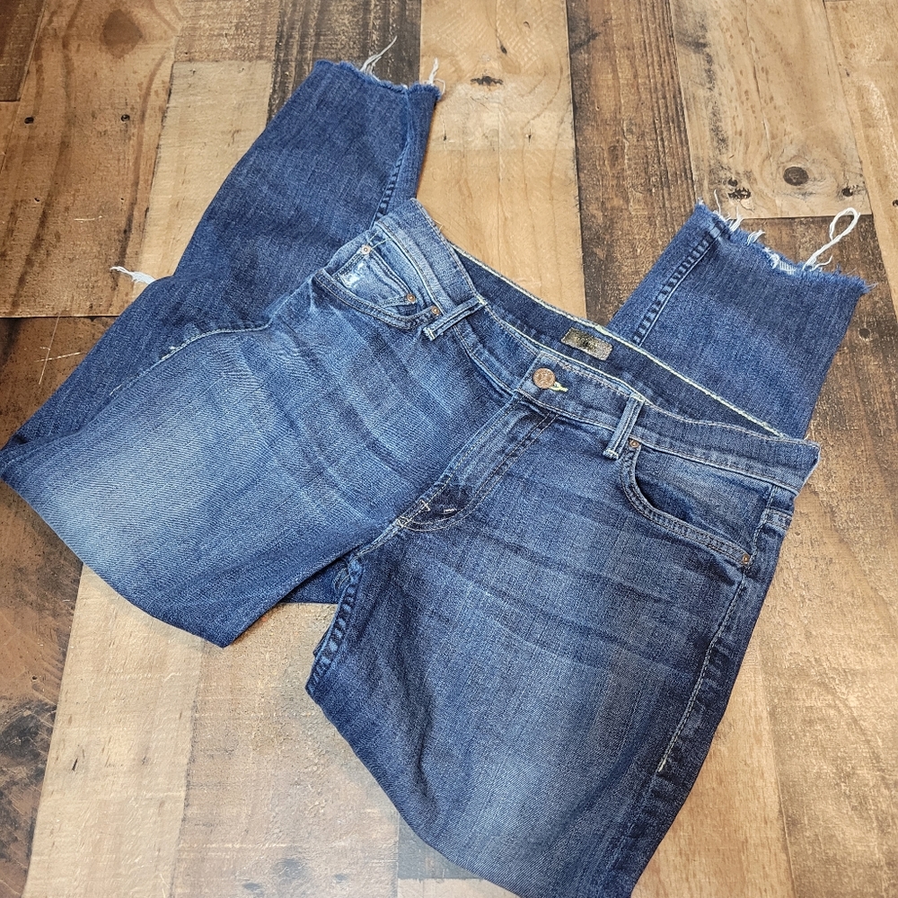 Mother Jeans The Drop Out Distressed